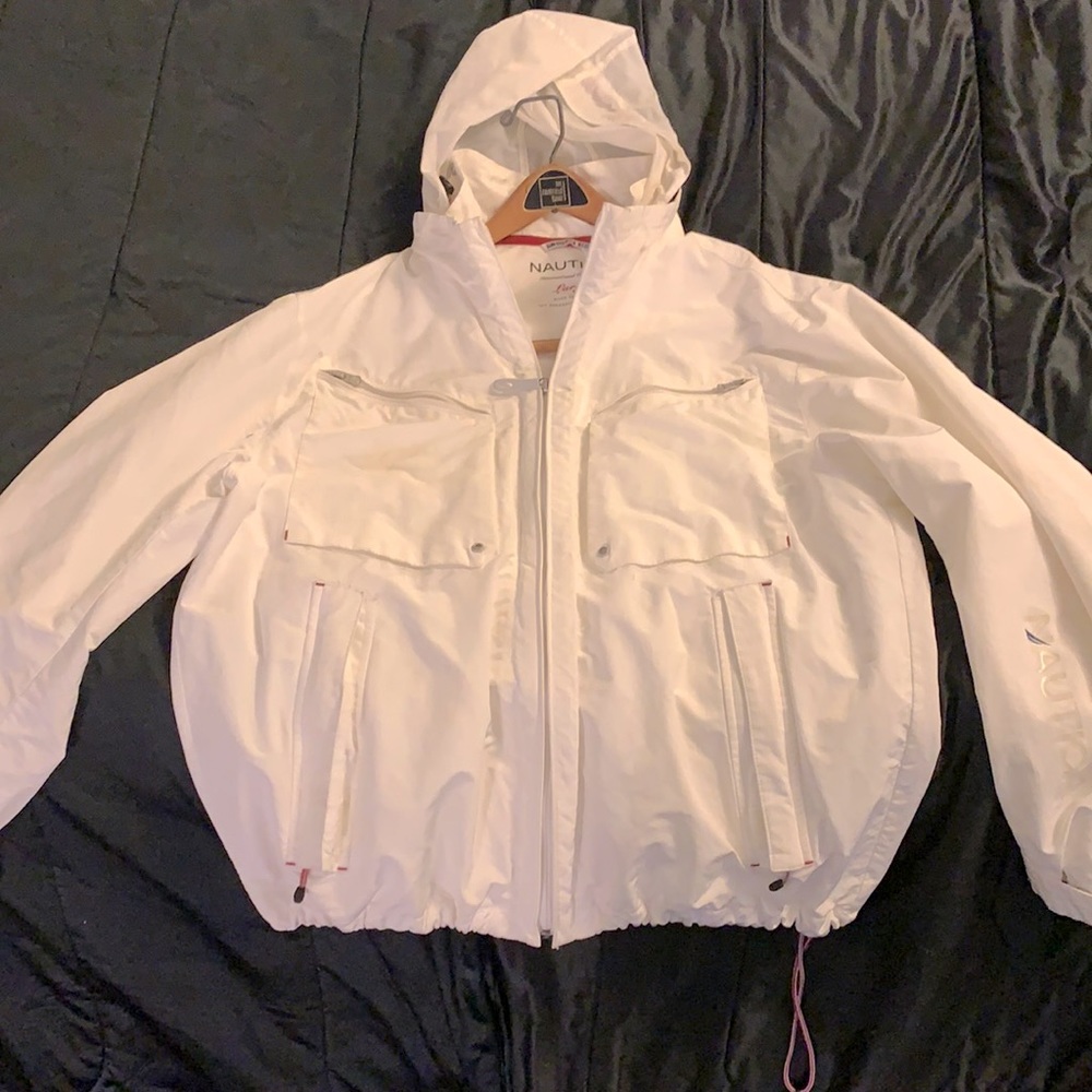 White Nautica sailing jacket size large